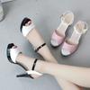 Fashion Fish Mouth Summer High Heels Sandals Women Peep Toe Shoes 2025 Platform Woman Sandals Fashion Party Ladies Heeled Sandales Shoe