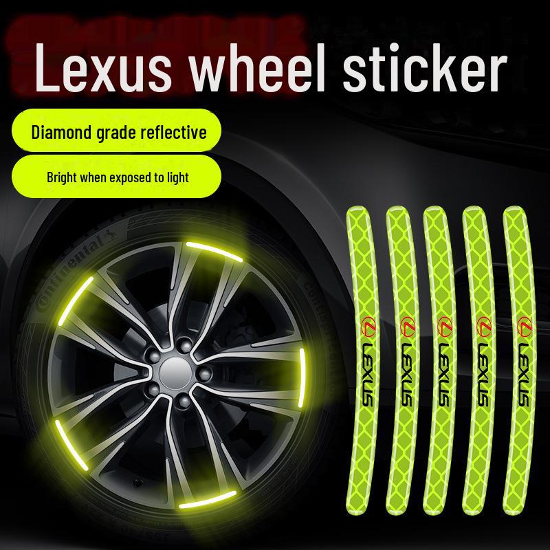 Reflective Wheel Hub Stickers: Luminous, Personalized Motorcycle and Car Decoration