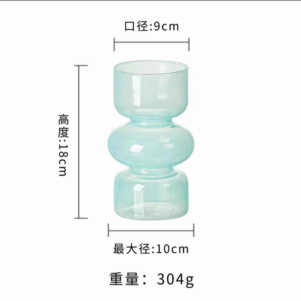 Nordic Simple Luxury Glass Flower Vase Decoration High Aesthetic Value Flower Arranger Home Desktop Decor Props