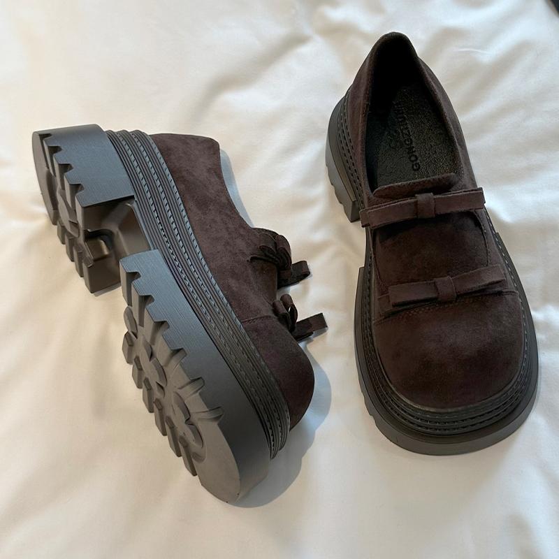 Fashion Flats Mary Jance Women Shoes Platform Bow Dress Loafers Shoes Fashion Sport Autumn 2025 Nre Trend Casual Zapatillas De Mujer