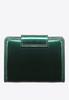 Wittchen Women's Patent Leather Wallet With Decorative Snap, Dark Green, Dark Green Patent Leather