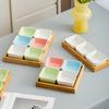 Ceramic Divided Snack Platter with Bamboo Tray