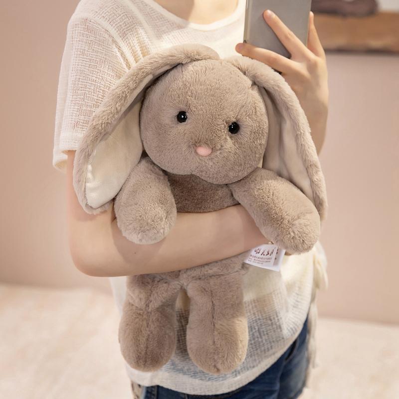 Accompany And Comfort Collection Fluffy Rabbit Plush Doll Cute Soft Rabbit Plush Rabbit Stuffed Doll Cute Gift For Kids  Girls