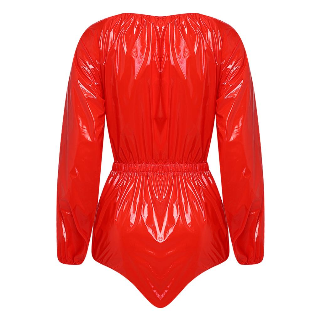 S-3XL Damen Wasserdichter Trikot-Body Langarm Elastische Taille Knopfleiste im Schritt Windelüberzug Adaptive Kleidung für besondere Bedürfnisse