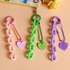 Sweet Cartoon Cute Heart Shaped Keychain Pendant Creative Chain Key Ring  Bag Hanging Decoration Accessories Gifts