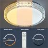 Plafonnier LED - NETTLIFE - Cristal Moderne Ciel Étoilé - 18W - Ø30 cm - Dimmable (télécommande)
