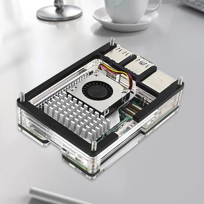 Transparent Acrylic Case Support Official Active Cooler Protective Case Acrylic Enlosure Shell Fit for Raspberry Pi 5 4GB/8GB