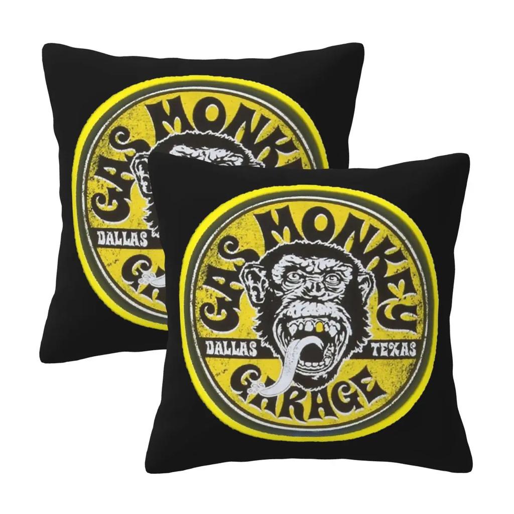 Gas Monkeys Garage 2 Pcs Square Pillowcase Pillow Cover Cushion Zip Decorative Comfort Throw Pillow For Home Bedroom