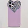 Applicable To Apple 15 Mobile Phone Case Silicone Love Rhinestone IPhone16promax Protective Case 413 Full Inclusive Fashion