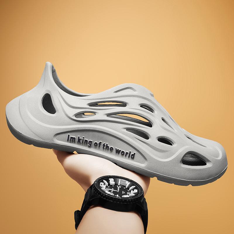 Summer new sandals men's outdoor wear platform beach shoes hollow breathable bag and casual hole shoes