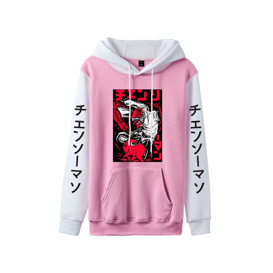 Chainsaw Man Printed Hooded Sweatshirt - Unisex Spring/Fall Pullover, European Size