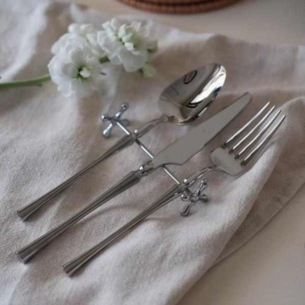 Couber Dumbbell Stainless Steel Spoon Rest 4P Set, 4 Pieces, Korean popular tableware