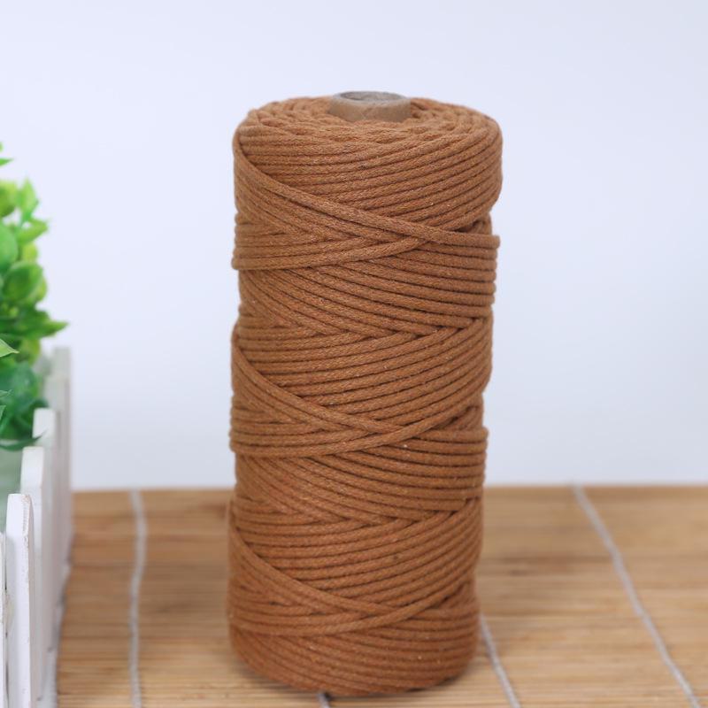 2 mm farbiges Baumwollfadenseil für selbstgemachte dekorative geflochtene Wandteppiche