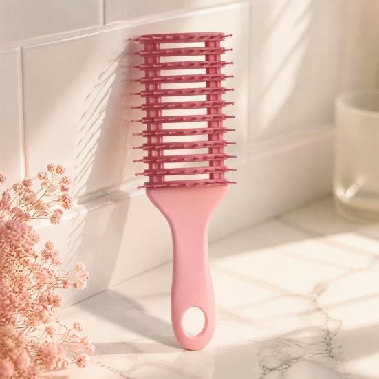 Elastic Tooth Brush Curly Hair for Women, Scalp Massage Vented Paddle Women Brush, Anti-static Detangling Styling with Ergonomic Handle Comb