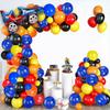 Boy Birthday Racing Party Balloon Chain Black and White Checkered Flag Children\u0027s Celebration Decoration