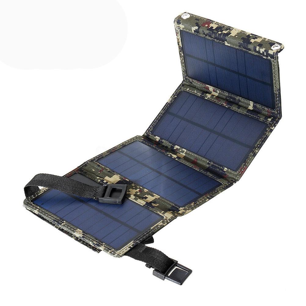 NEW 5V Foldable Solar Panel Charger USB Output Waterproof For Phone Power Bank Camping Hiking Emergency Outdoor 4
