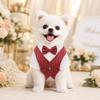 Lightweight Pet Tuxedo Outfit Short Sleeve Small Dog Clothes Elegant Dog Costume Vest  Party