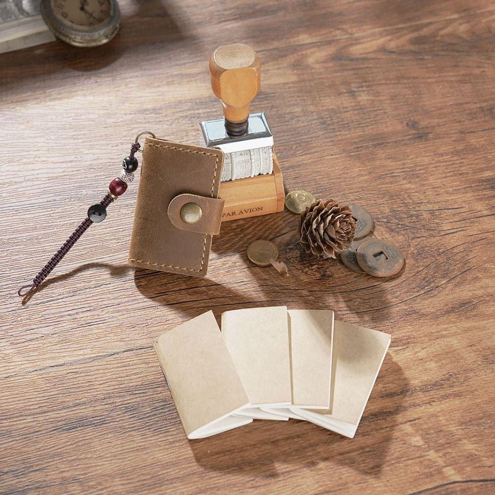 Dekoratives Mini-Ledernotizbuch Retro Reise-Skizzenbuch Planer Niedliches Mini-Taschennotizblock Hochzeit