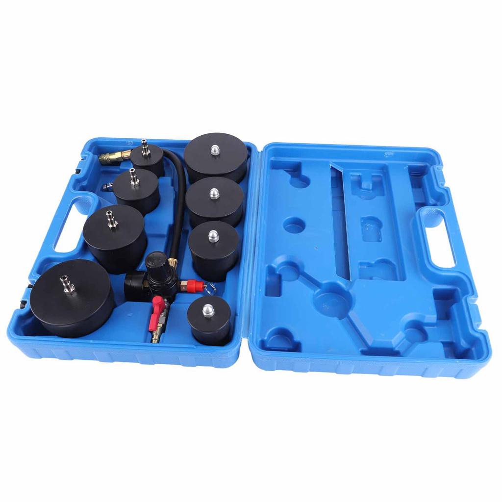 9 Pcs Turbo System Leakage Tester Turbocharger Air Pressure Boost Leak Test Kit with Pressure Gauge Tester