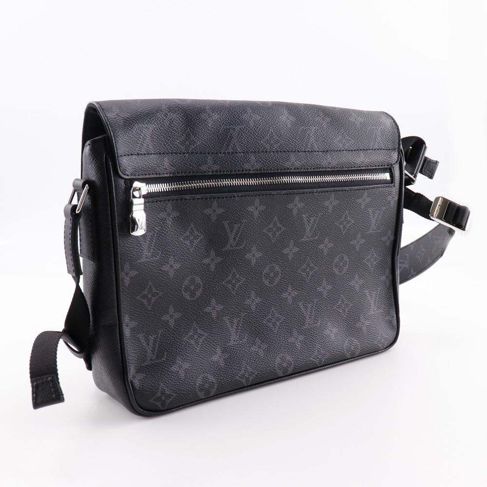 Louis Vuitton Taigalama Shoulder Bag M30746 Messenger Bag Black Taiga/Monogram Eclipse Canvas Mens Used