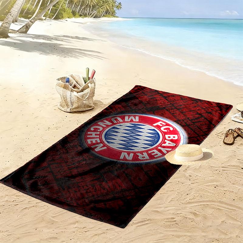 Asciugamano da Spiaggia con Stampa FC Bayern Monaco, Asciugamano Grande Morbido Asciugatura Rapida per Spiaggia Campeggio Nuoto
