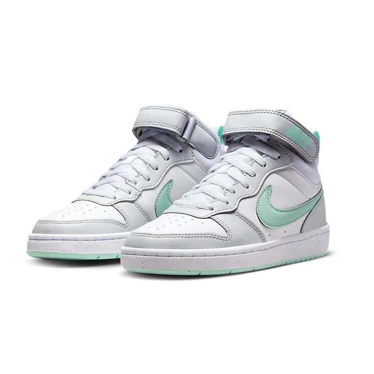 (GS) Nike Court Borough Mid 2 'Pure Platinum Mint Foam' Kids' CD7782-011