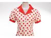 Polka Dot French Retro Hepburn Dress with Shirt Collar
