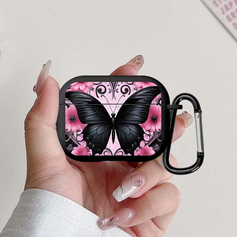 

Black Butterfly Earphone Cases Cover Case For Airpods Pro 3 4 Pro3 Pro2 1 2 Airpods Pro