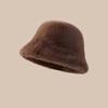Warmer Plush Basin Cap Temperament Anti-cold Bucket Hat Elegant Winter Fisherman Hat  Men