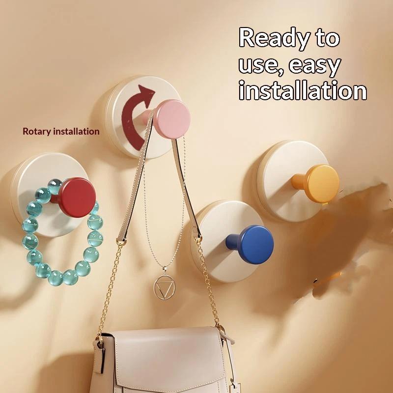 Multi-Purpose Suction Cup Wall Hooks Cute Colorful Strong Adhesive No Drilling for Bathroom Shower Kitchen Storage