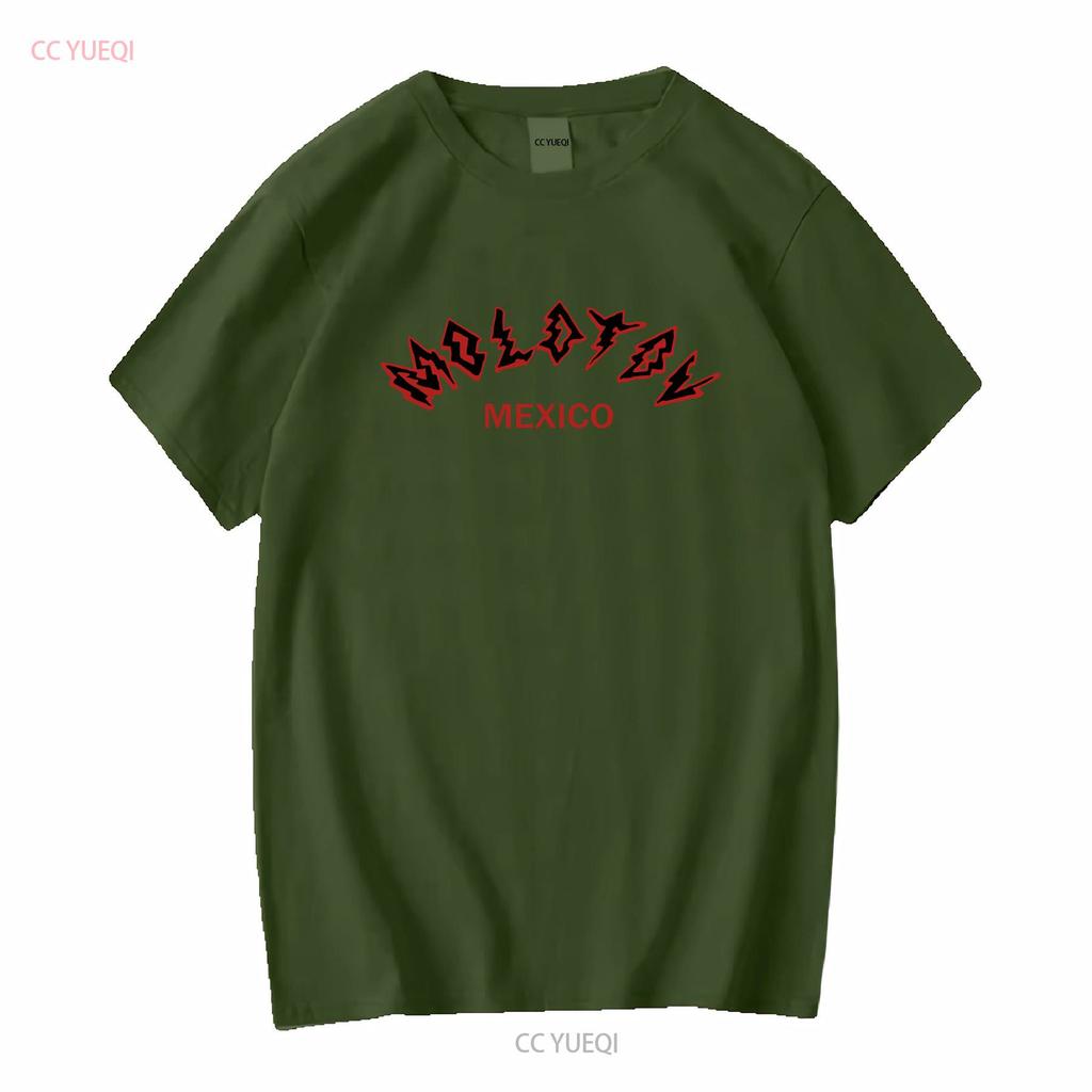 Molotov MEXICO ROCK BAND T SHIRT BLACK COTTON RED OUTLINE DESIGN FRONT Vintage Washed Casual Soft Comfortable Slightly