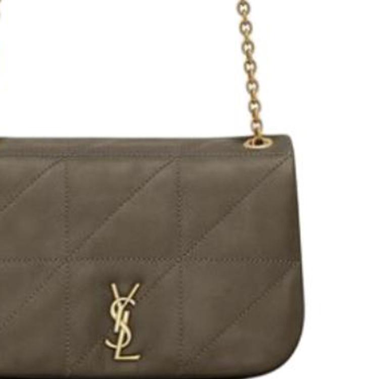 Saint Laurent Ysl Jamie 4.3 Metallic Logo Quilted Lambskin Crossbody Shoulder Bag Women Bags Light-Musk 766754-AAB32-3212