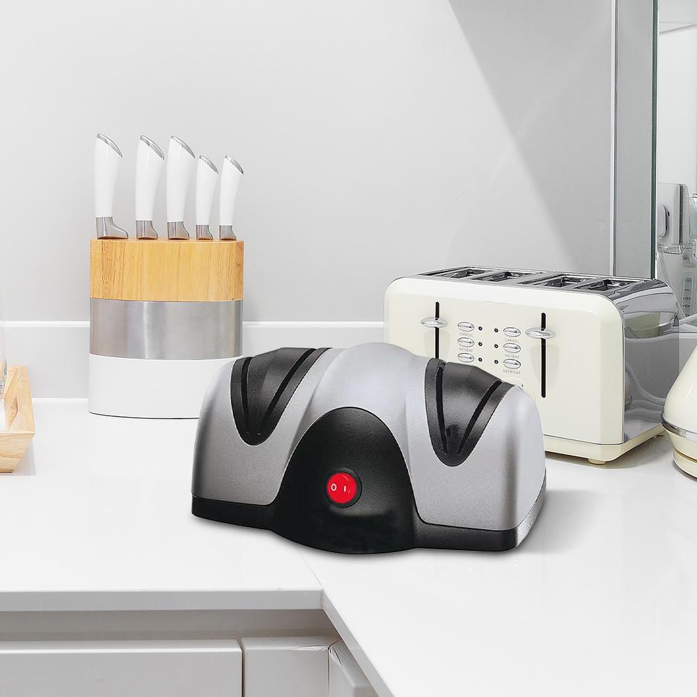 Elektrischer Messerschärfer Rutschfest Professioneller Messerschärfer Multifunktion Haushalt Schnellschleifmesserwerkzeug für Heimküche
