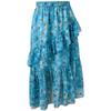 SanCai Summer 2026 High-Waist Floral A-Line Chiffon Skirt