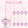 12pcs Valentine's Day Heart Ornaments - 1.77" Electroplated Love Charms for Wedding, Anniversary, Engagement & Family Gatherings