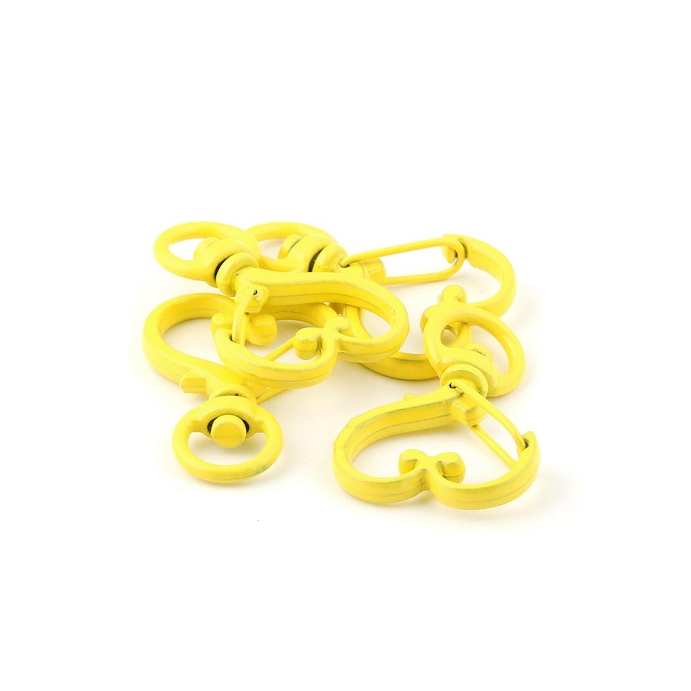 5Pcs/Lot Colorful Metal Heart Lobster Clasp Hooks Key Rings Connectors for DIY Keychain Jewelry Making Findings Accessories
