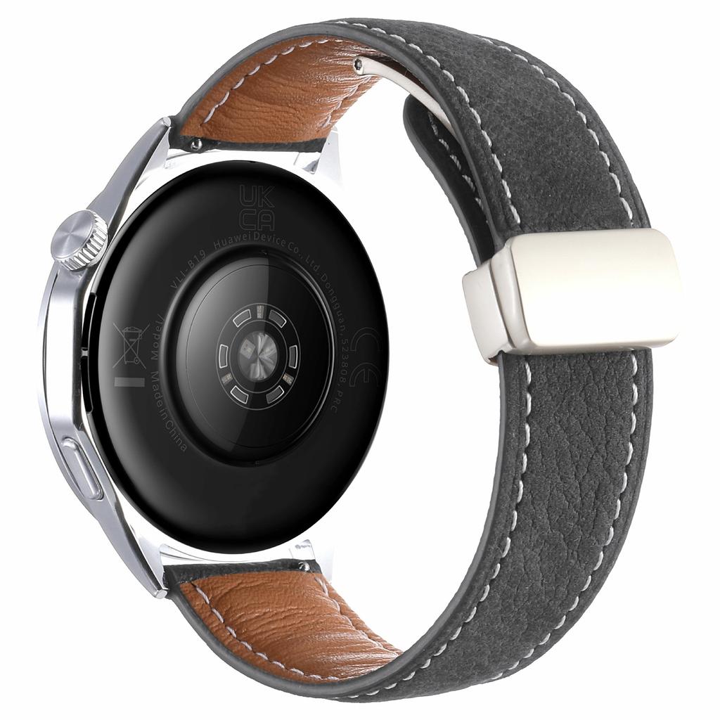 22-мм магнітна застібка Ремінець для годинника Huawei Watch GT 6/5/5 Pro/4 46 мм Масляниста воскова текстура лічі Натуральна шкіра