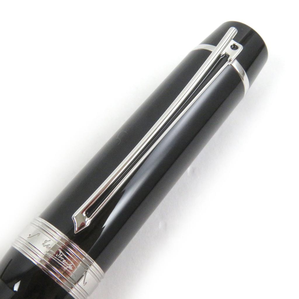 Excellent MONTBLANC Ballpoint pen Johann Strauss Donation pen Black Silver Used
