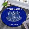 Custom Name,Everton Pattern Round rug,Carpet Rug for Living Room Bedroom Playroom ,Non-slip Floor Mat,Holiday Gifts and Birthday Gifts.