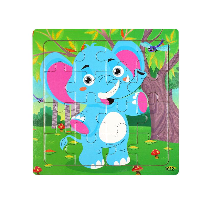 Popular Wooden Dinosaur and Animal Puzzle for Children's Early Education