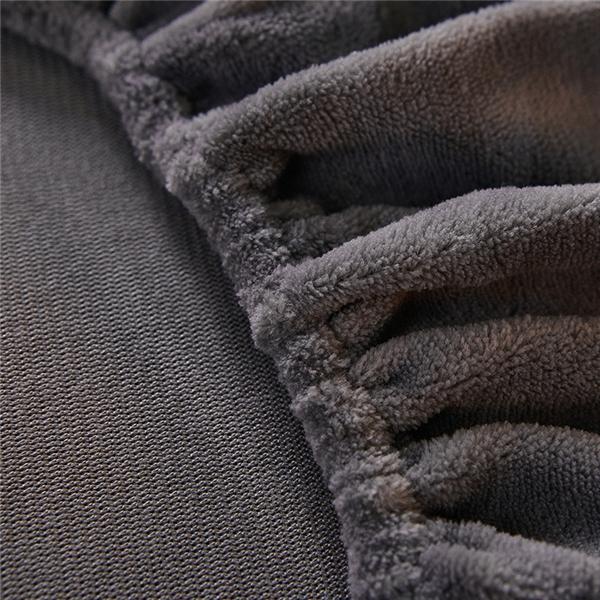 Soft Warm Plush Fitted Sheet Elastic Mattress Cover Fluffy Velvet Fleece Bed Linen Winter Couple Double Bed Bedding 200cm No Pillowcase