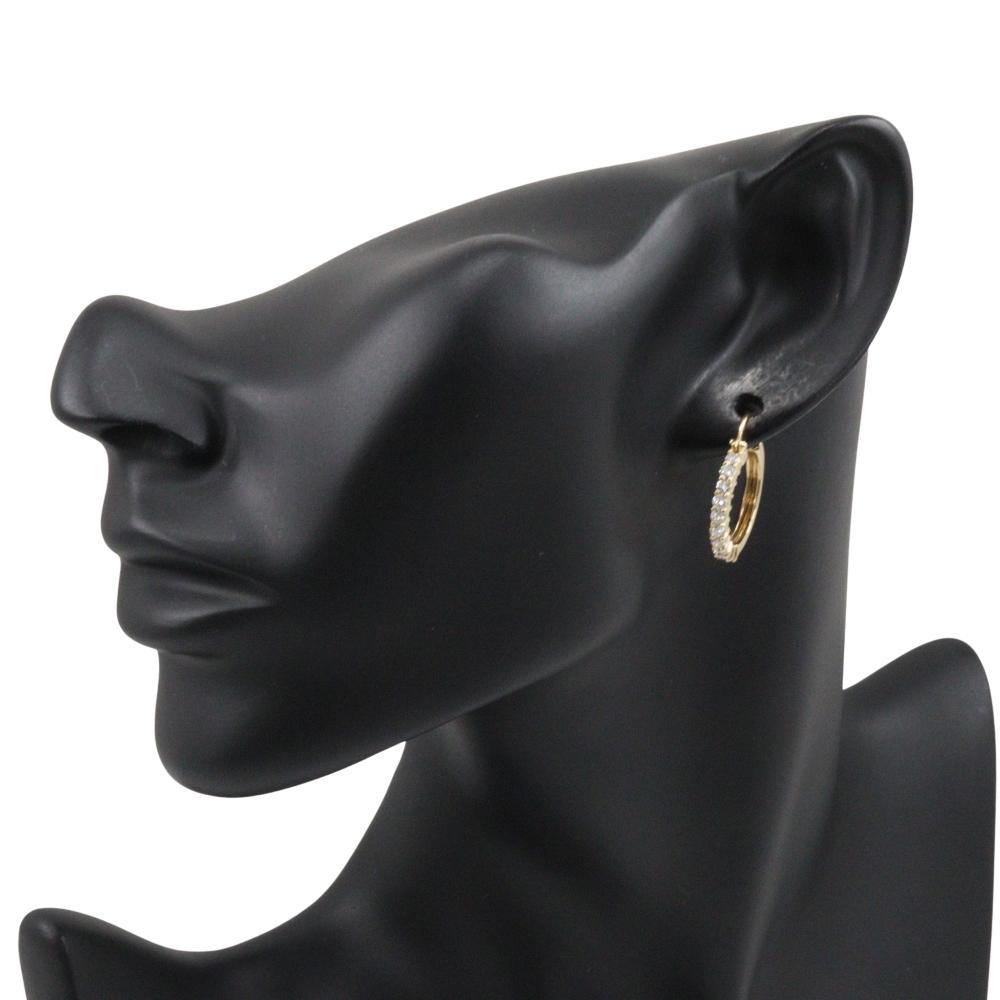 Argola Piercing Meia Eternidade 10P diamante Ouro Amarelo K18/diamante 5.2g Mulher Usado