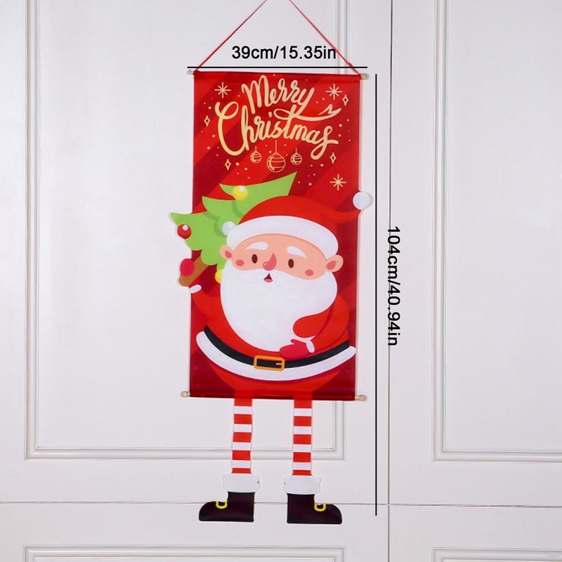 Christmas Hanging Flag Porch Door Banner Christmas Decorations For Home 2024 Ornaments Xmas Gifts Navidad New Year Decor 2024