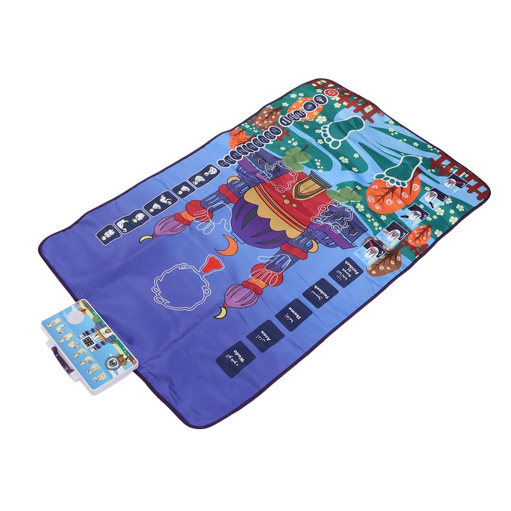 Kids Electronic Muslim Prayer Rug with Worship Step Guide 6 Languages Teaching Talking Prayer Rug