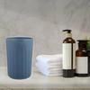 1Pc Bathroom Tumbler with Smooth Lines Wheat Straw Cup for Bathroom for Toothpaste Deep Blue 4.09''x2.80''
