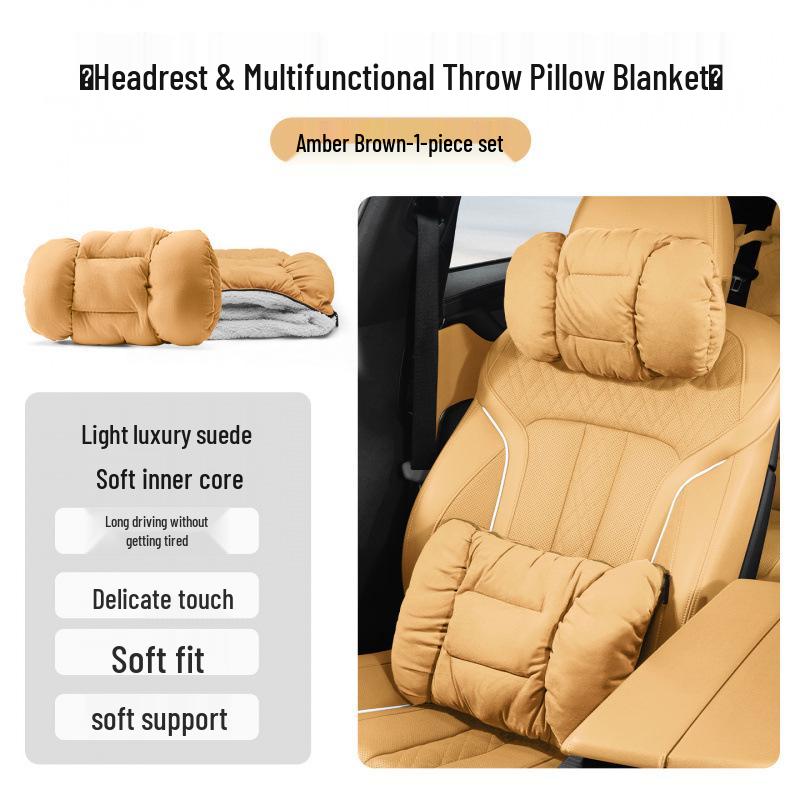 Trumpchi E8 Flannel Headrest & Lumbar Support for Legend M8, Master Neck Pillow for GS3, Ying Su M6, GS8.