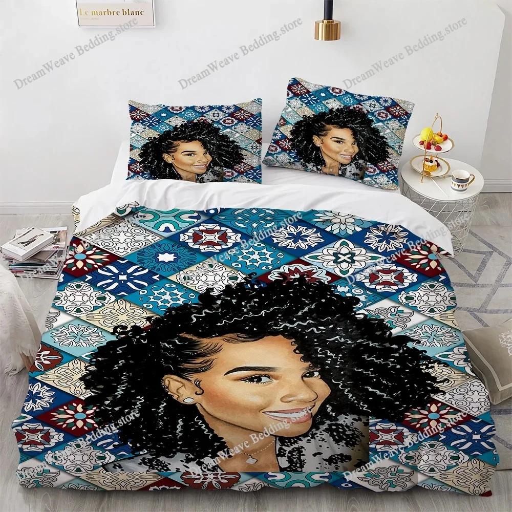 African Girl Bedding Set Duvet Cover 3d Bedding Fashion Design Decoration King Duvet Cover Set Double Bed Set Bedding Sets
