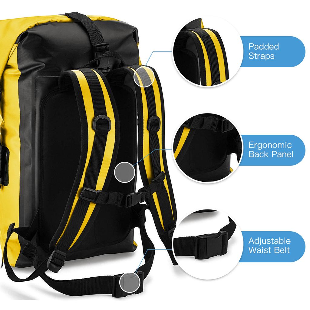 Waterproof Backpack Heavy Duty Roll-Top Dry Bag for Kayaking Rafting Boating