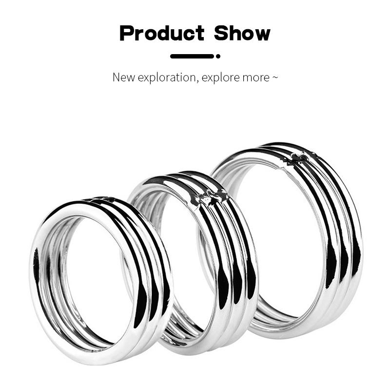 Malý velký mužský natahovač šourku kovový zámek penisu penis penis otroctví omezení zpoždění ejakulace BDSM sexuální hračka pro muže