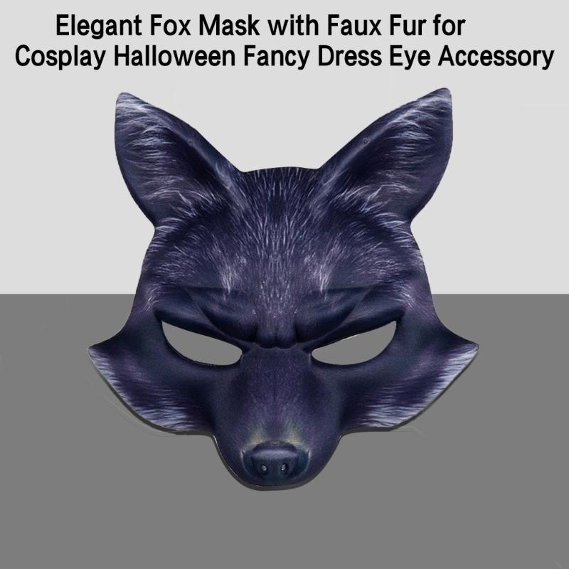 Halloween Foxes Cosplay Mask Masquerade Foxes Face Mask Animal Cosplay Mask For Women Man Masquerade Halloween Cosplay